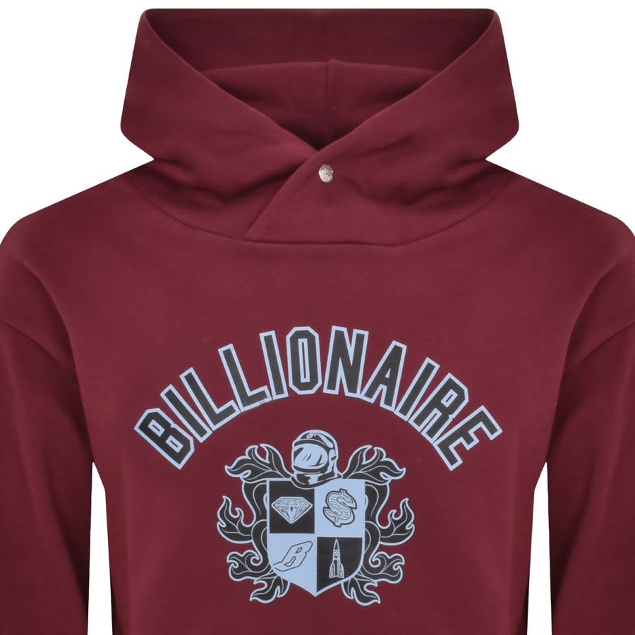 Image number 2 for Billionaire Boys Club Crest Logo Hoodie Burgundy