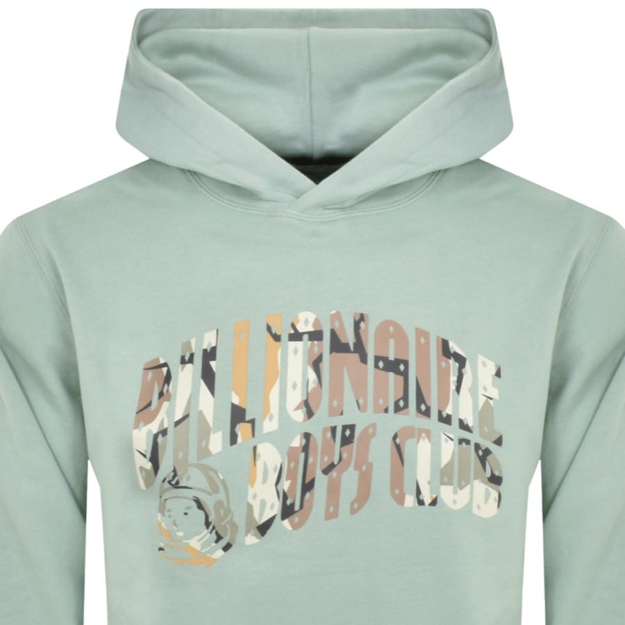 Image number 2 for Billionaire Boys Camo Arch Logo Hoodie Green
