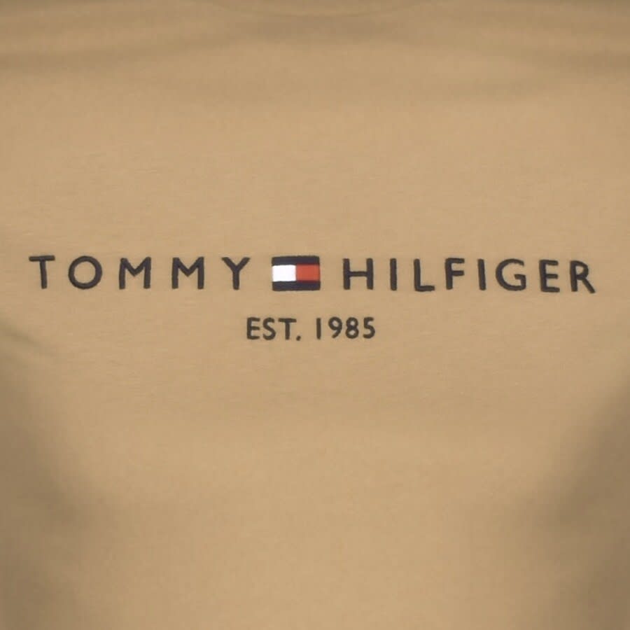 Tommy Hilfiger Logo T Shirt Khaki | Mainline Menswear