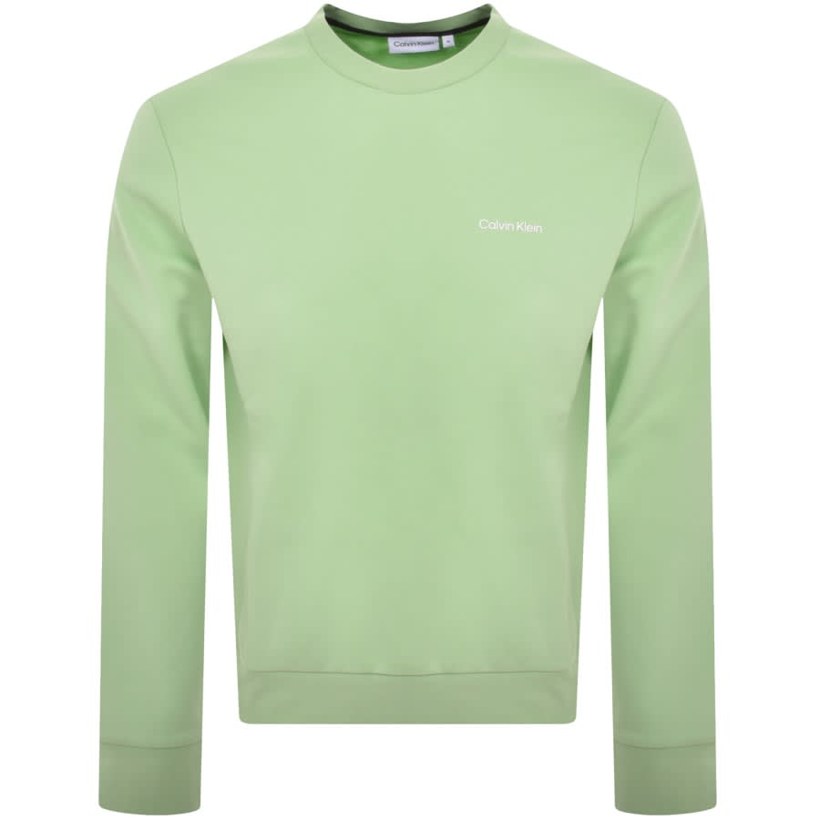 Image number 1 for Calvin Klein Micro Logo Repreve Sweatshirt Green