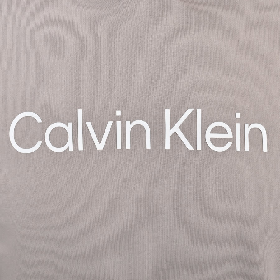 Image number 3 for Calvin Klein Cotton Comfort Hoodie Grey