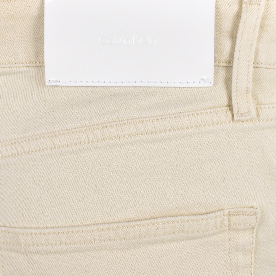 Image number 3 for Calvin Klein Tapered Fit Jeans Beige