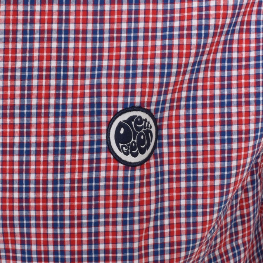Image number 3 for Pretty Green Check Short Sleeve Shirt Red