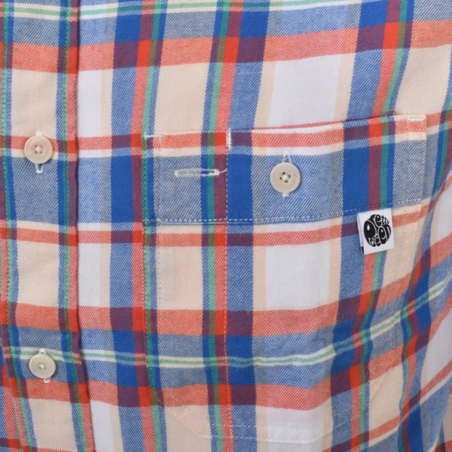 Image number 3 for Pretty Green Check Long Sleeve Shirt Blue