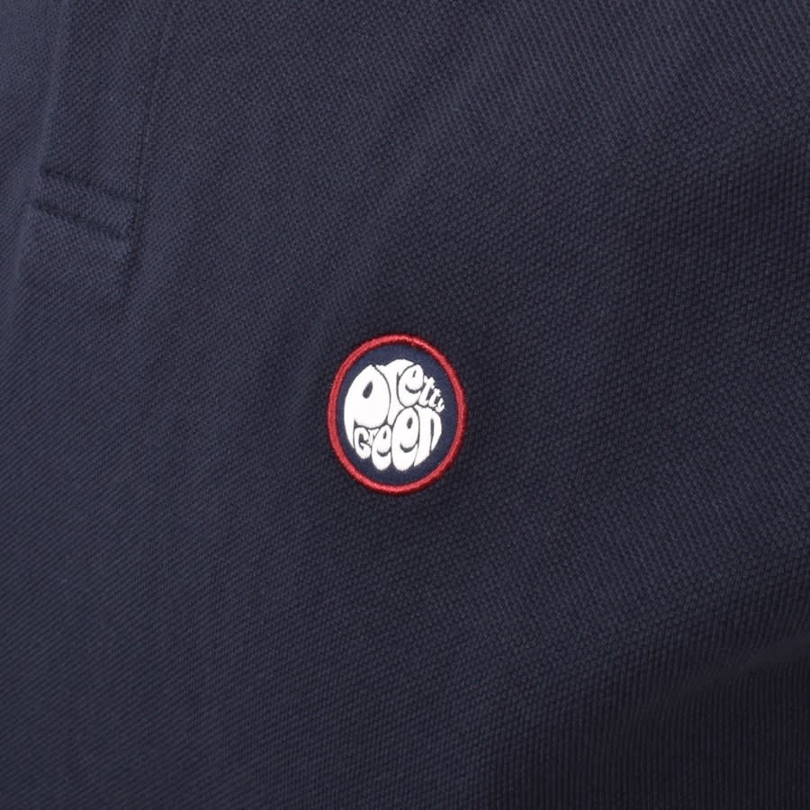 Image number 4 for Pretty Green Eclipse Tape Polo T Shirt Navy