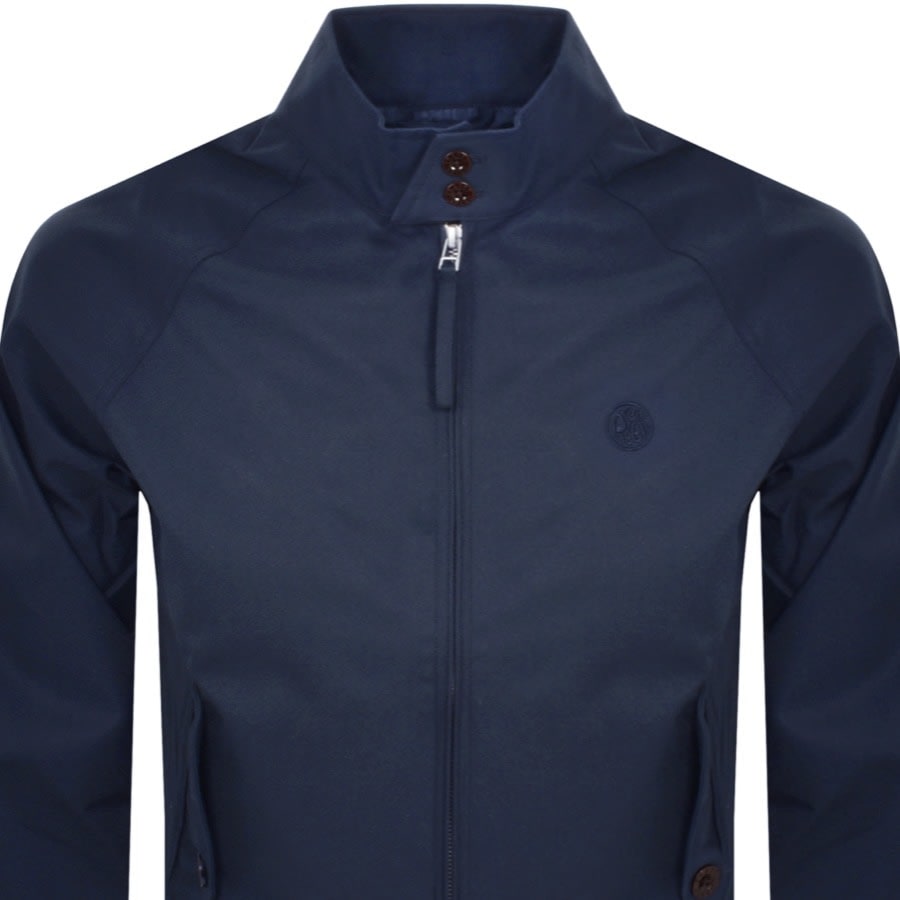 Pretty Green Derwent Harrington Zip Jacket Navy Mainline