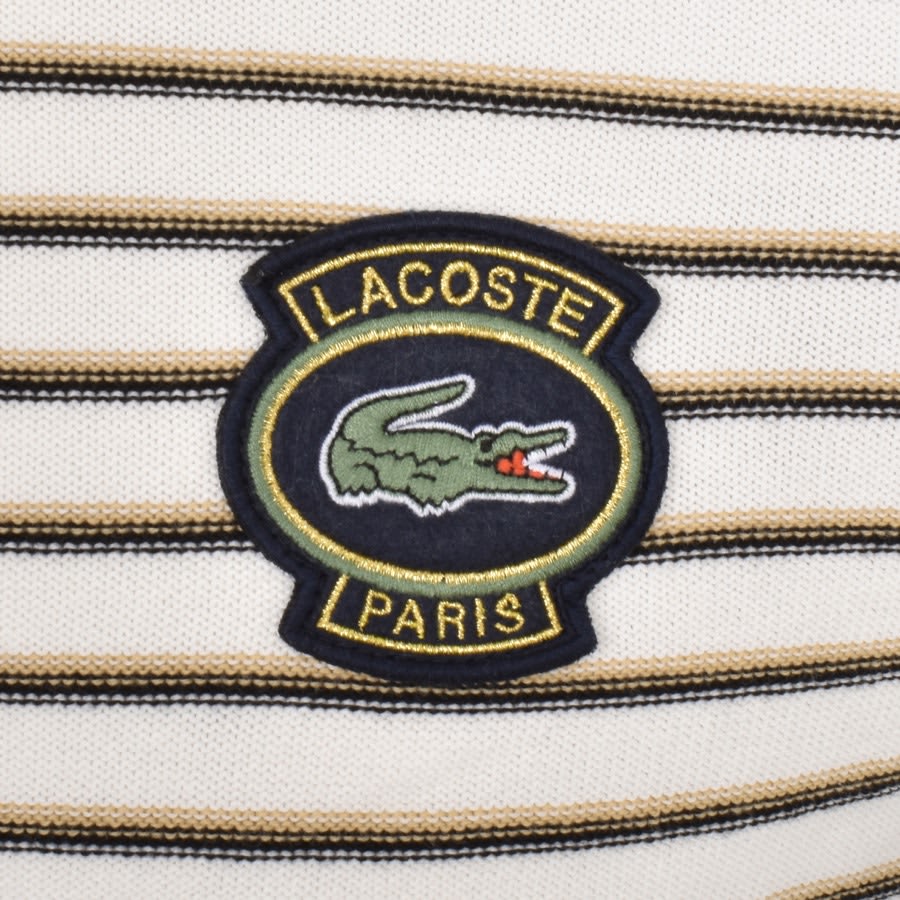 Image number 3 for Lacoste Crew Neck Knit Jumper Off White