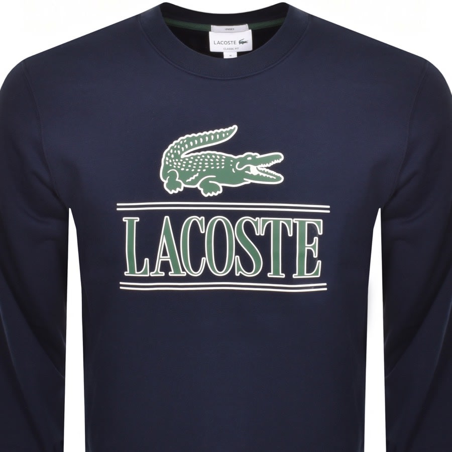 Image number 2 for Lacoste Logo Sweatshirt Navy