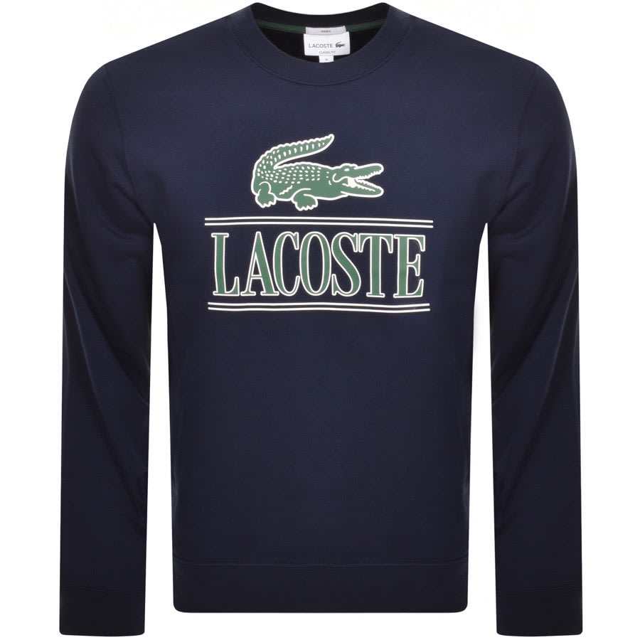 Image number 1 for Lacoste Logo Sweatshirt Navy