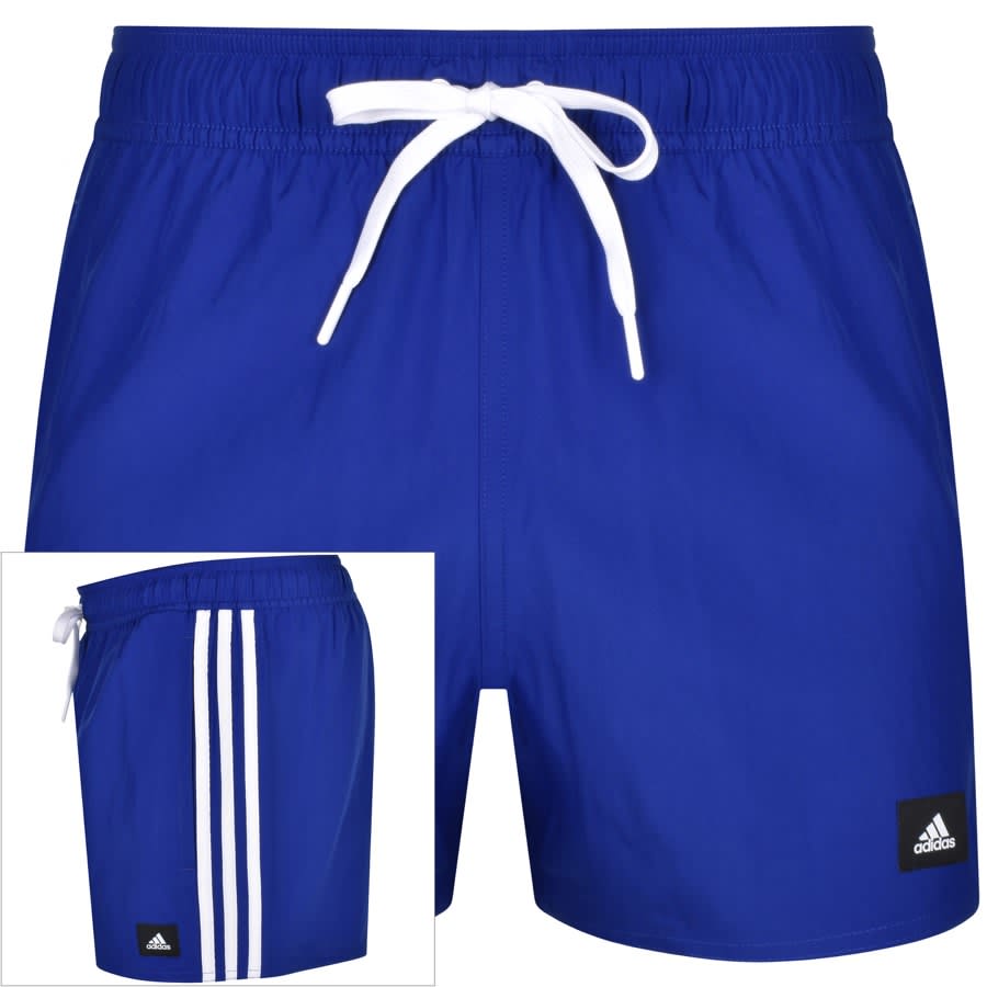 Image number 1 for adidas 3 Stripes Swim Shorts Blue