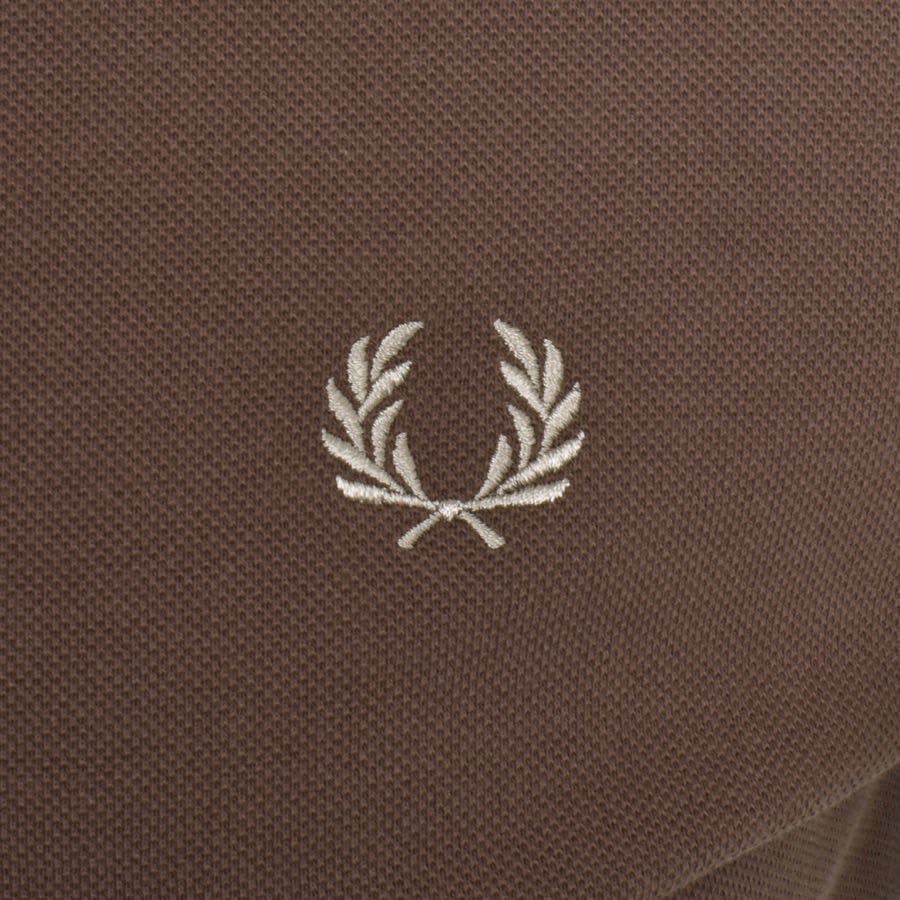 Fred Perry Twin Tipped Polo T Shirt Brown | Mainline Menswear