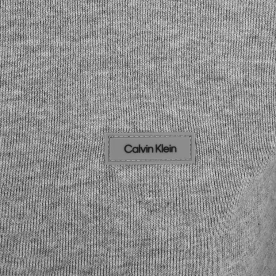 Image number 3 for Calvin Klein Silk Blend Jumper Grey