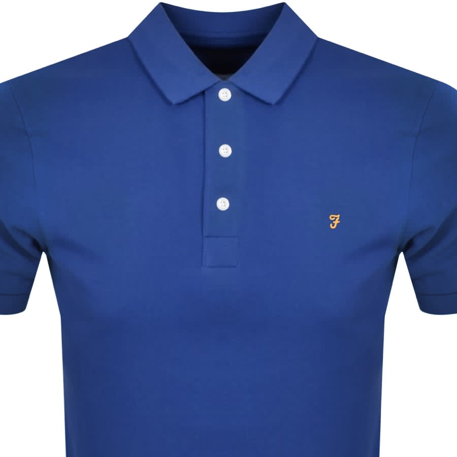 Image number 2 for Farah Vintage Blanes Polo T Shirt Blue