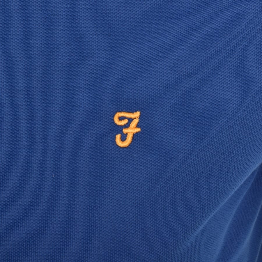 Image number 3 for Farah Vintage Blanes Polo T Shirt Blue
