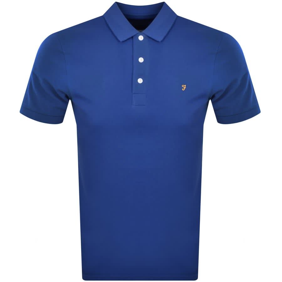 Image number 1 for Farah Vintage Blanes Polo T Shirt Blue