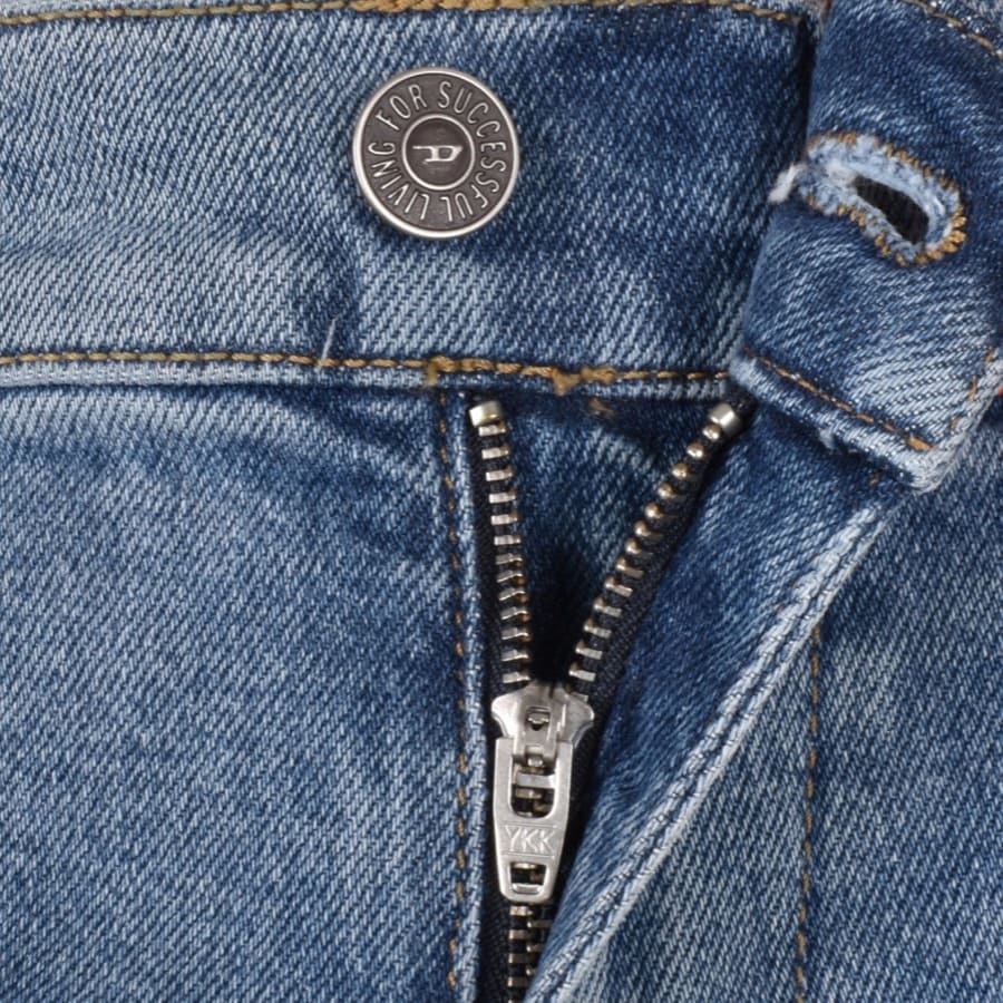 Image number 5 for Diesel D Strukt Slim Fit Mid Wash Jeans Blue