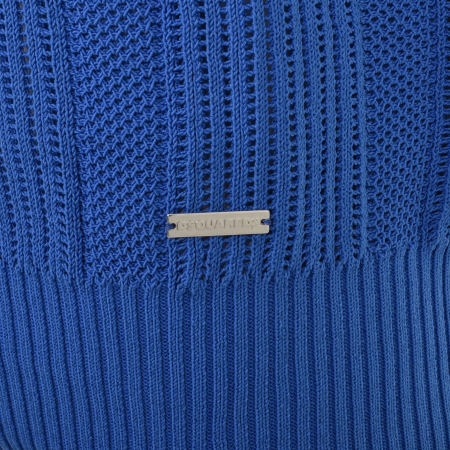 Image number 4 for DSQUARED2 Knit Polo T Shirt Blue