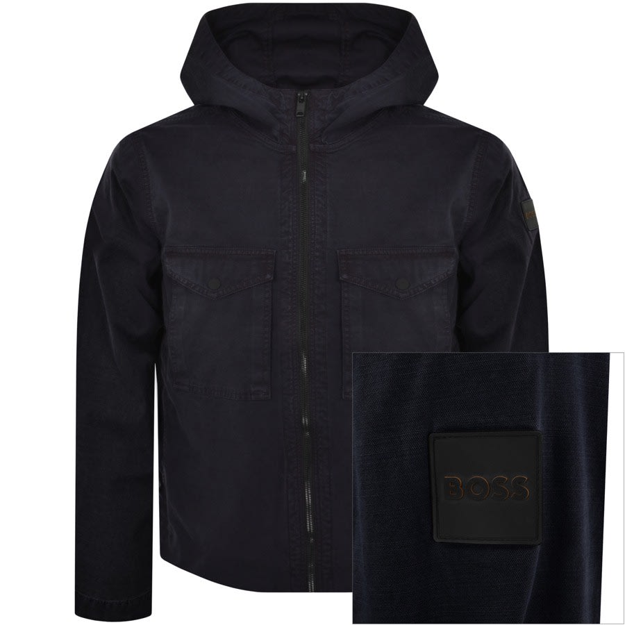 Image number 1 for BOSS Loghy Overshirt Jacket Navy