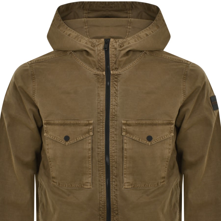 Image number 3 for BOSS Loghy Overshirt Jacket Green