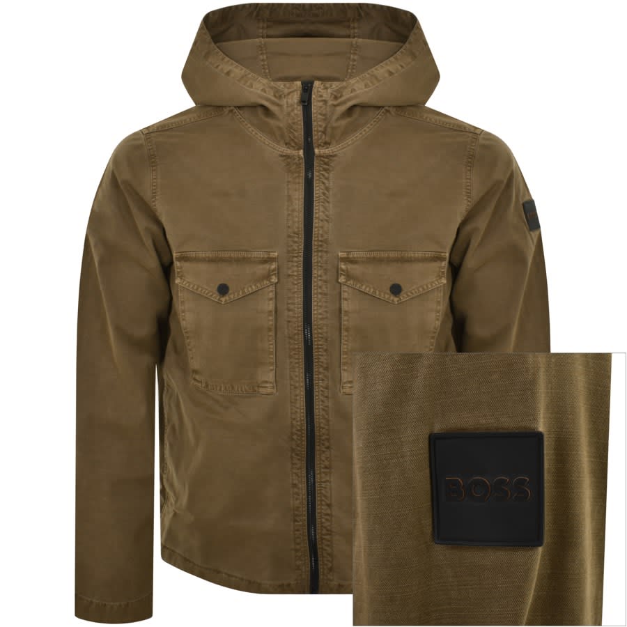 Image number 1 for BOSS Loghy Overshirt Jacket Green