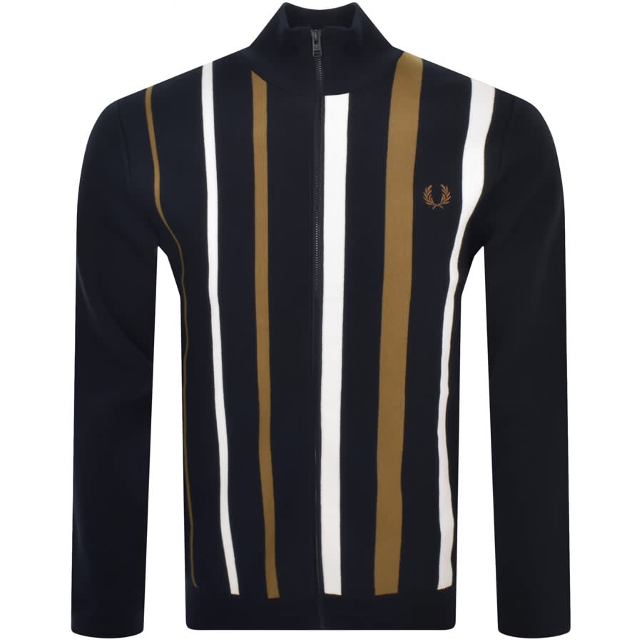 Fred Perry Knitted Track Jacket Navy | Mainline Menswear