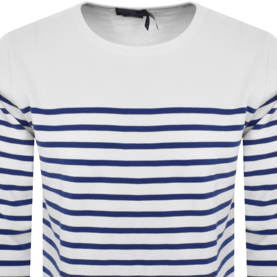 Image number 2 for Ralph Lauren Long Sleeved Striped T Shirt White