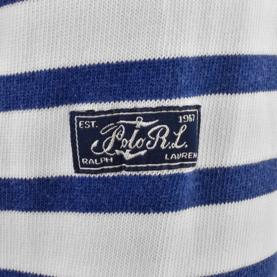 Image number 3 for Ralph Lauren Long Sleeved Striped T Shirt White