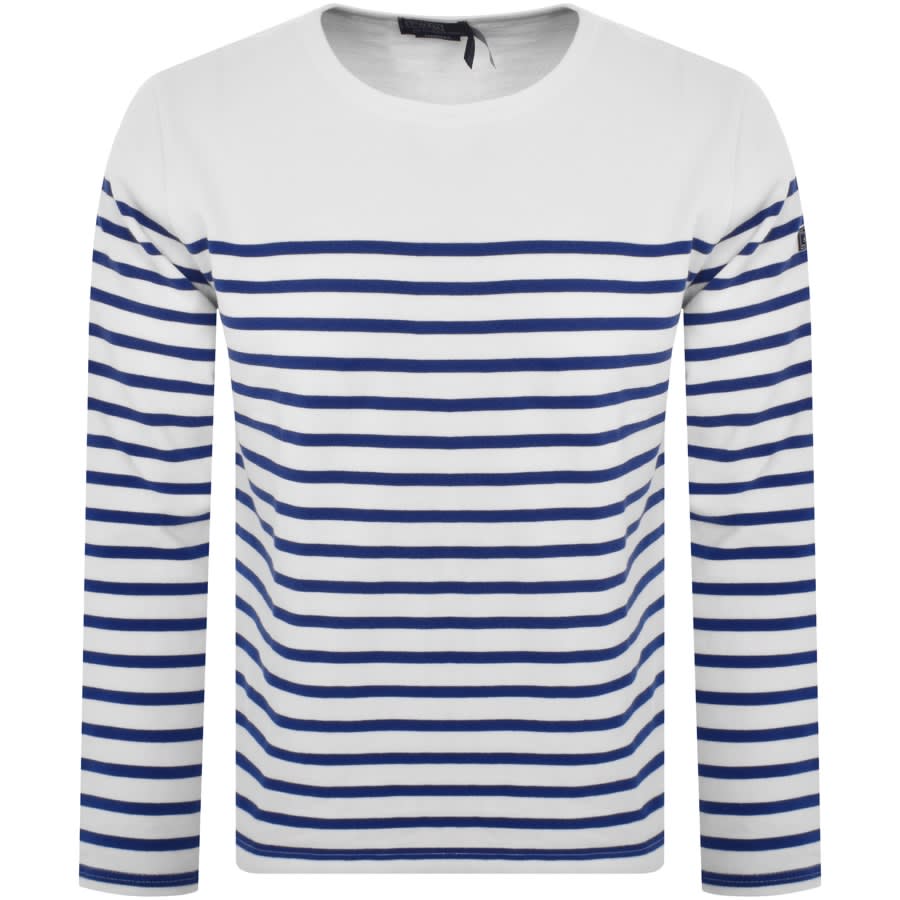 Image number 1 for Ralph Lauren Long Sleeved Striped T Shirt White