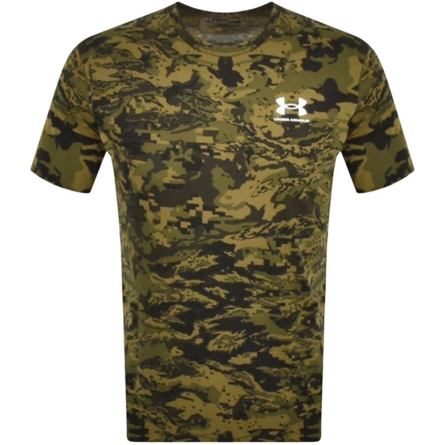 Image number 1 for Under Armour Camo Short Sleeve T Shirt Green