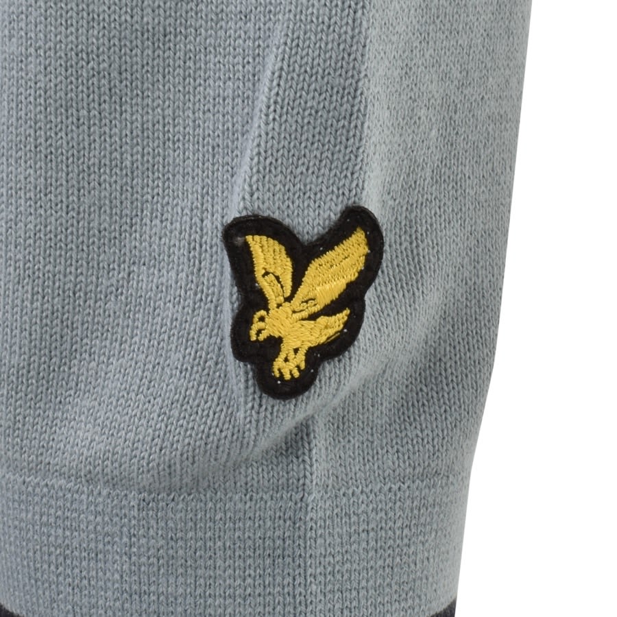 Image number 4 for Lyle And Scott Tipped Crew Neck Jumper Blue