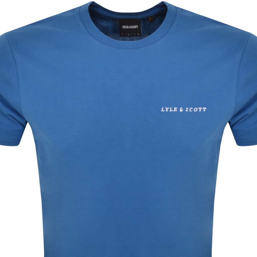 Image number 2 for Lyle And Scott Embroidered T Shirt Blue