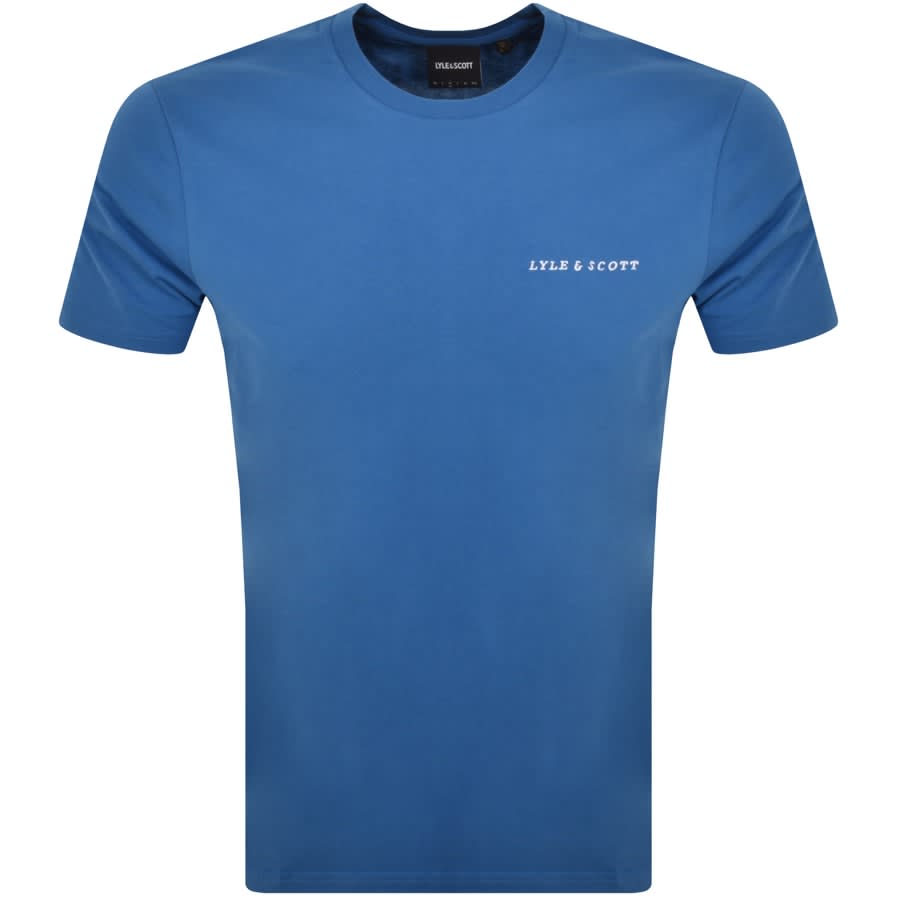Image number 1 for Lyle And Scott Embroidered T Shirt Blue