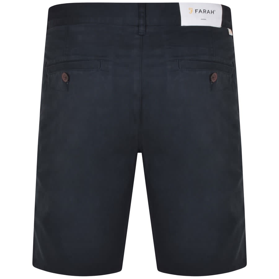 Image number 2 for Farah Vintage Hawk Chino Shorts Navy