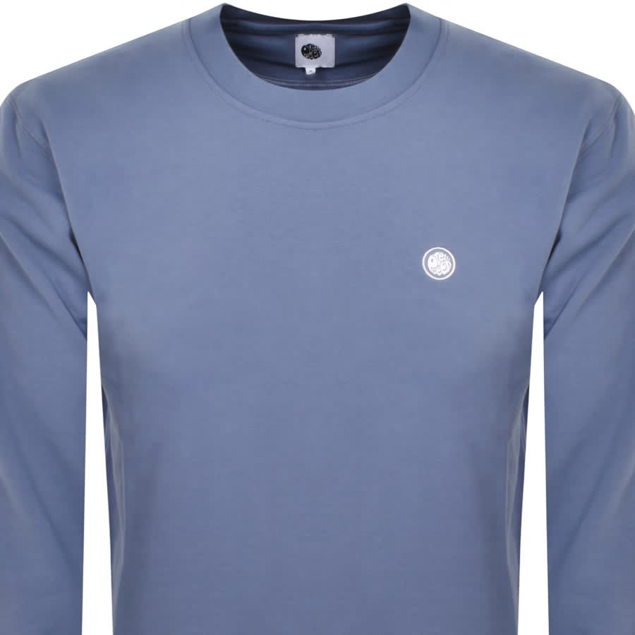 Image number 2 for Pretty Green Cascade Logo Sweatshirt Blue