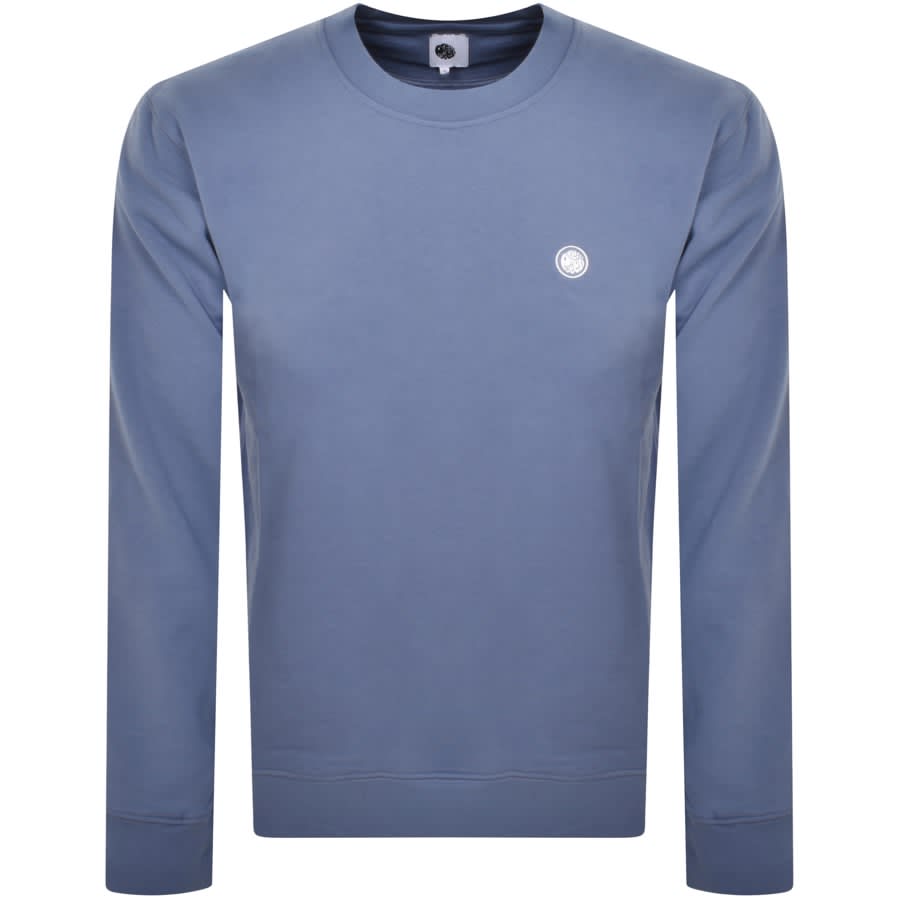 Image number 1 for Pretty Green Cascade Logo Sweatshirt Blue