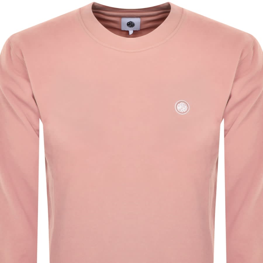 Image number 2 for Pretty Green Cascade Logo Sweatshirt Pink