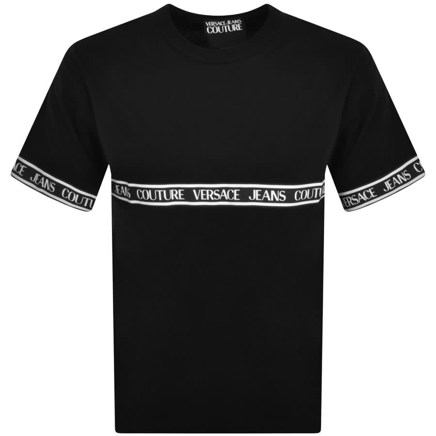 Image number 1 for Versace Jeans Couture Tape T Shirt Black