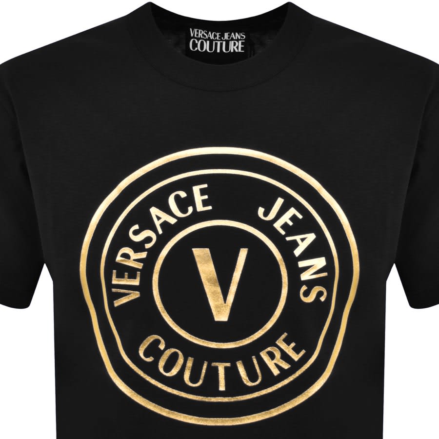 Image number 2 for Versace Jeans Couture Foil Logo T Shirt Black