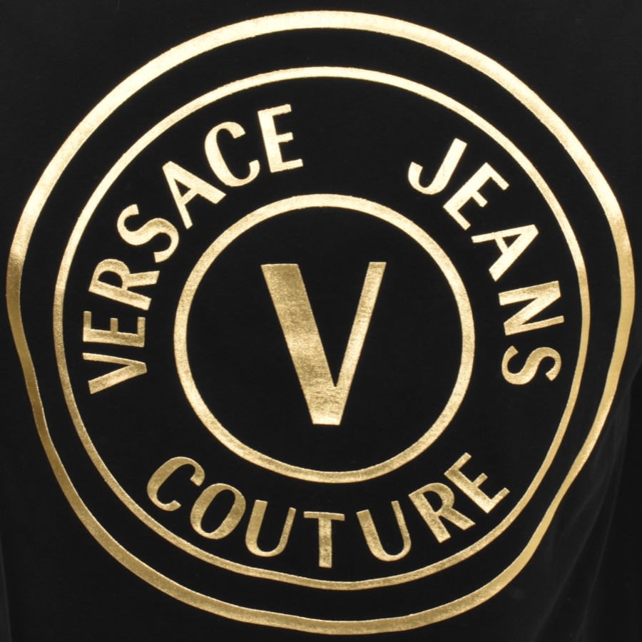 Image number 3 for Versace Jeans Couture Foil Logo T Shirt Black