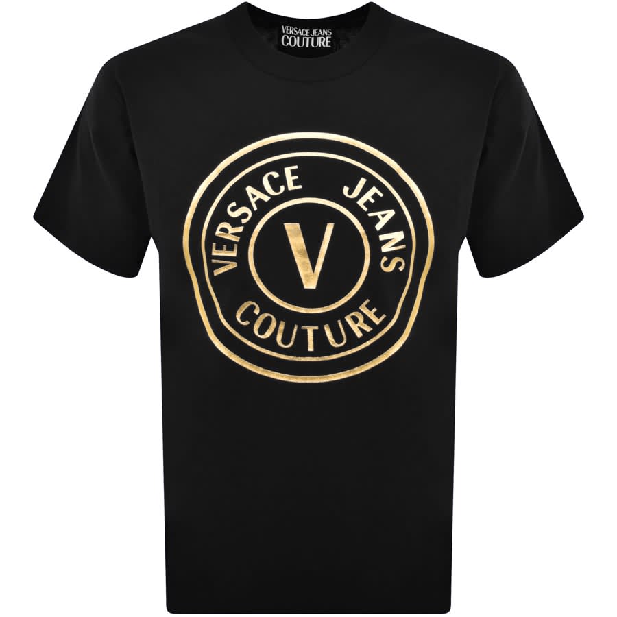 Image number 1 for Versace Jeans Couture Foil Logo T Shirt Black