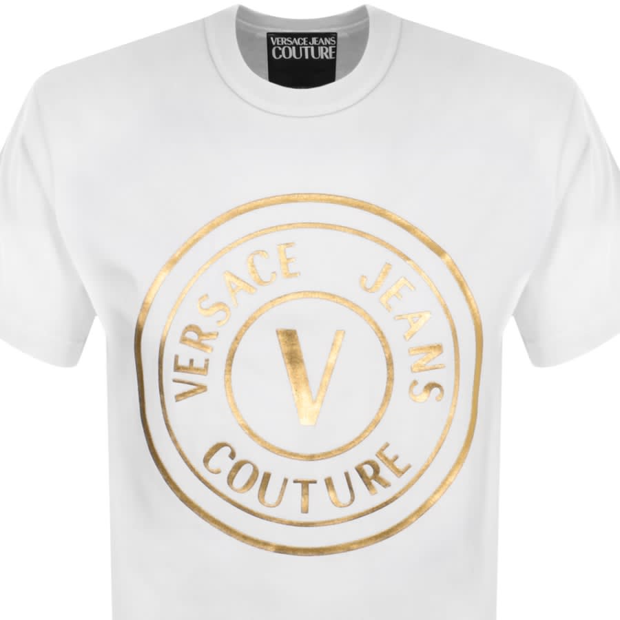 Image number 2 for Versace Jeans Couture Foil Logo T Shirt White