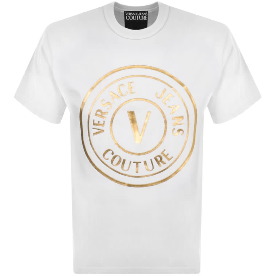 Image number 1 for Versace Jeans Couture Foil Logo T Shirt White