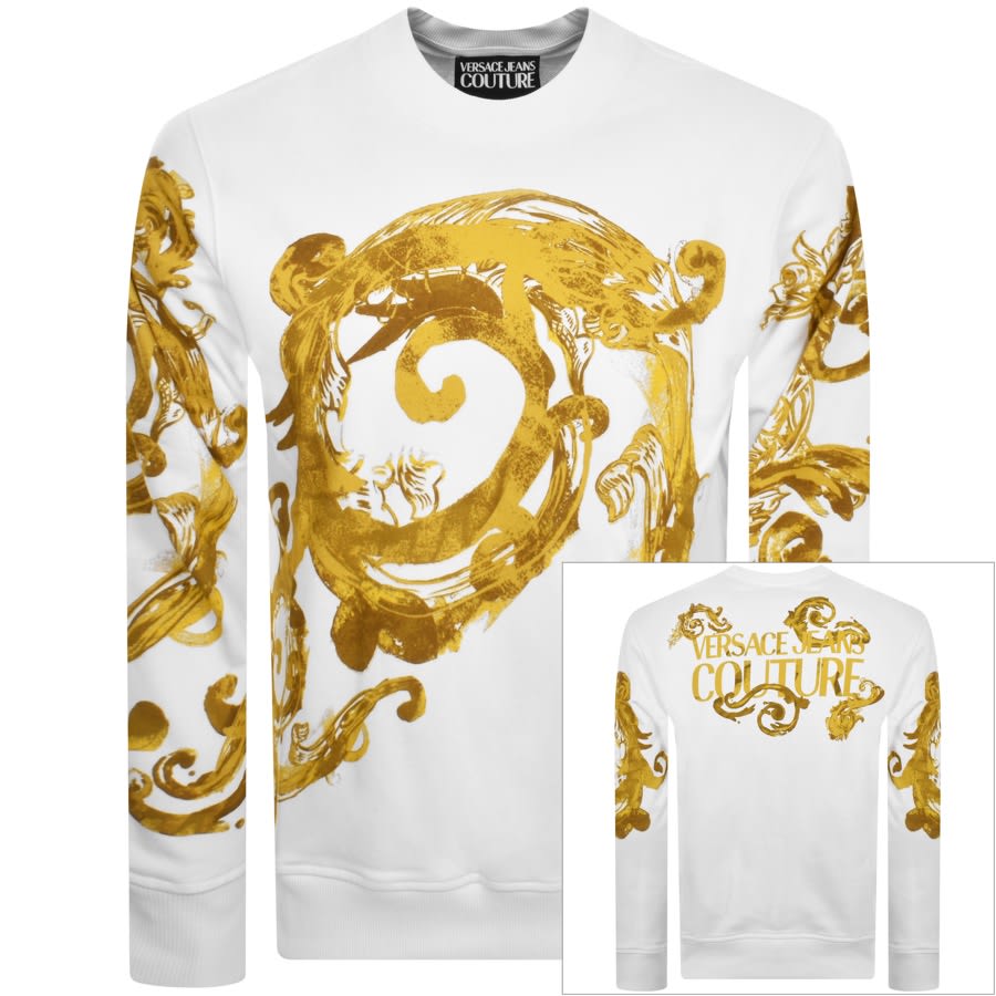 Image number 1 for Versace Jeans Couture Baroque Sweatshirt White