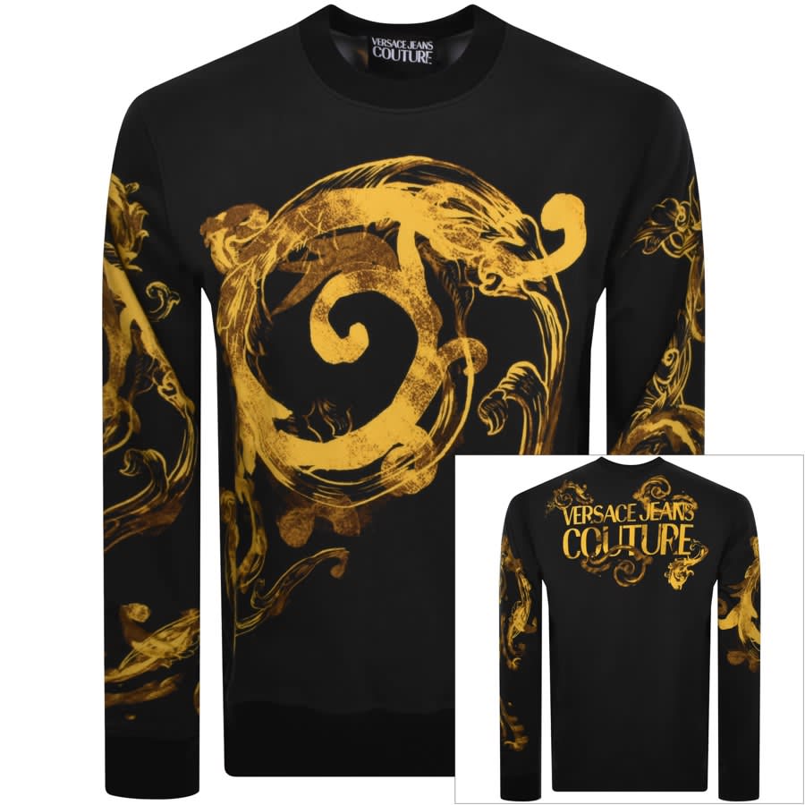 Image number 1 for Versace Jeans Couture Baroque Sweatshirt Black