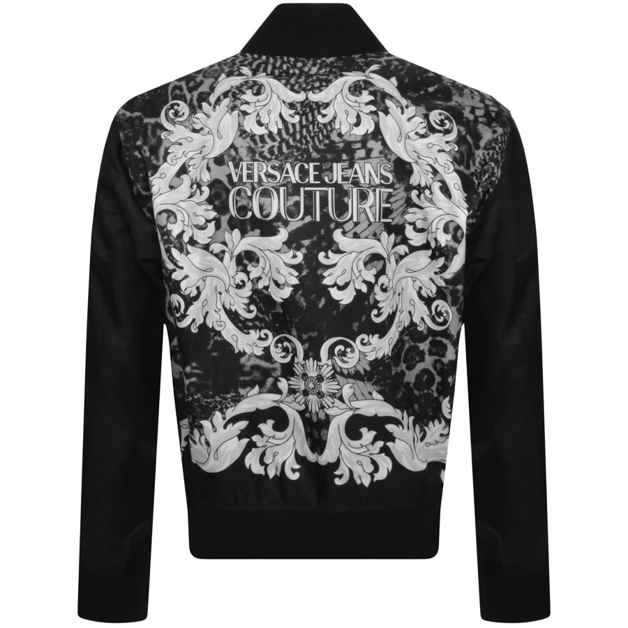 Image number 3 for Versace Jeans Couture Nylon Animalier Jacket Black