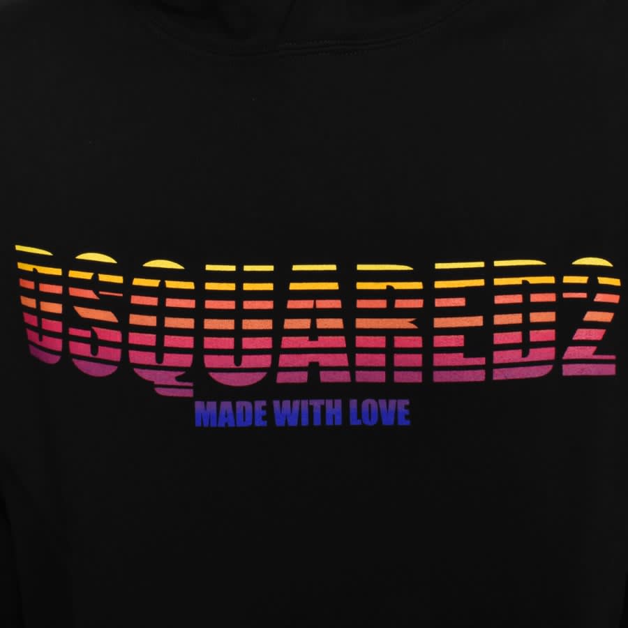Image number 3 for DSQUARED2 Logo Pullover Hoodie Black