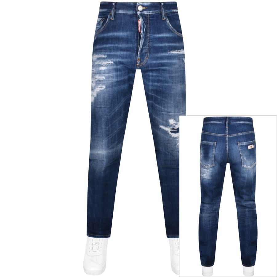 Image number 1 for DSQUARED2 Mid Wash 642 Jeans Blue