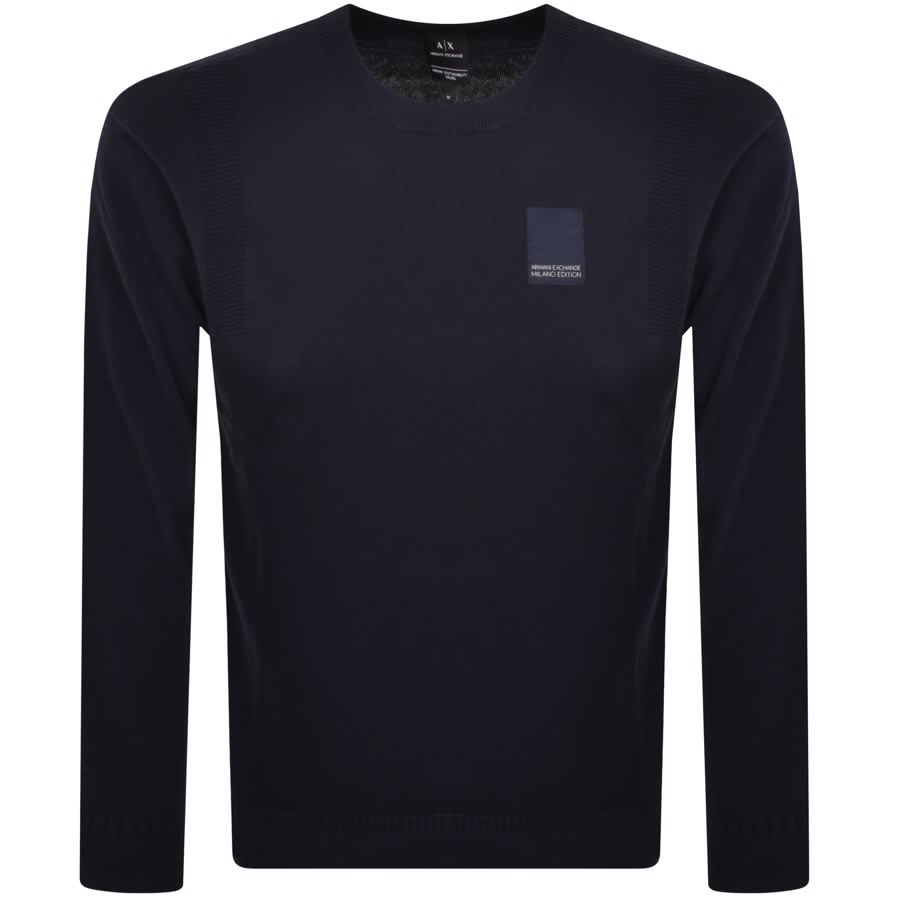 Image number 1 for Armani Exchange Knitted Pullover Navy