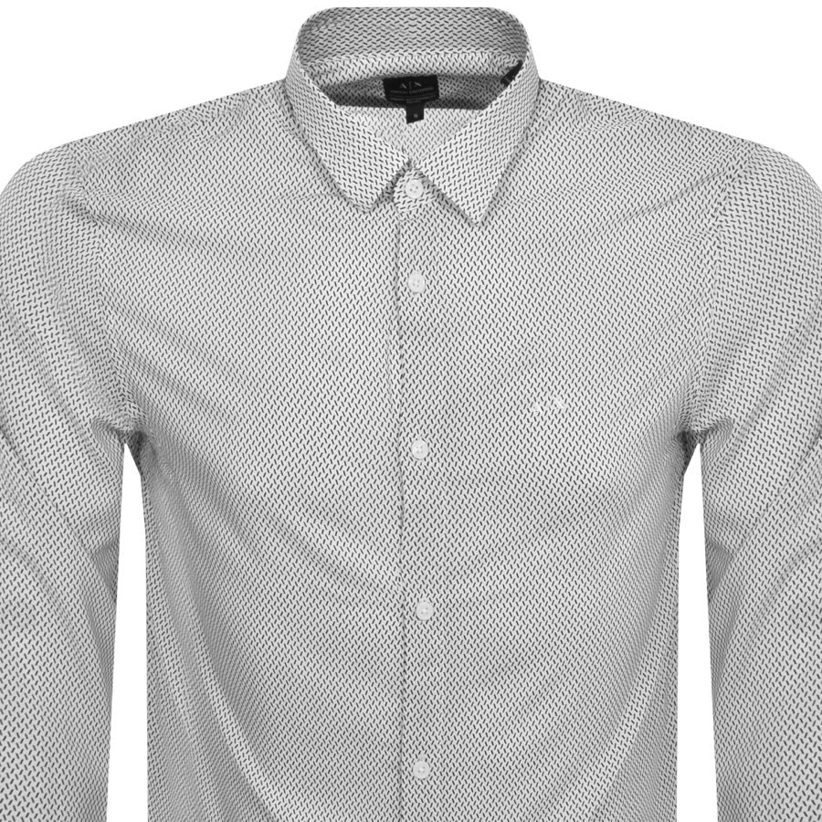 Image number 2 for Armani Exchange Long Sleeve Shirt White