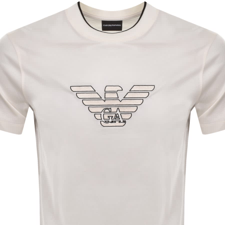 Image number 2 for Emporio Armani Logo T Shirt Cream